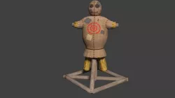 Archery Target Mannequin Low-poly  3D model