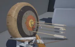 Archery Target Medieval Low-poly  3D model