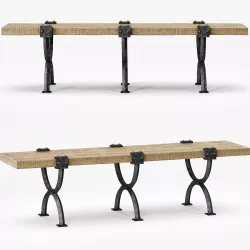 Arteriors Atlas Bench Low-poly  3D model