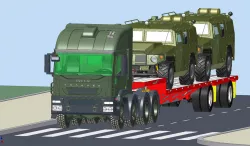 ASSY TRACTOR 8X8-TRAILER DROP DECK- 2 GAZ TIGER