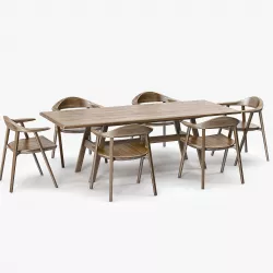 BassamFellows Mantis Side Chair and Kant Table Low-poly  3D model