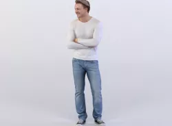 Ben 0453 Man Standing, Arms Folded, Looking Right 3D model