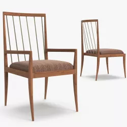 Brownstone - Madison dining armchair and side shair 3D model
