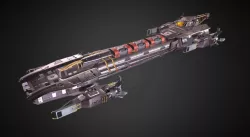 Cargo Spaceship Low-poly  3D model