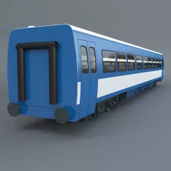 Carriage rail RA 2 buses 3D model