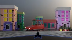 Cartoon street 3D model