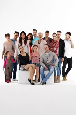 Casual posed character models bundle Nr 002 3D model