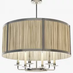 Charles Edwards - Hanging silk drum shade light 3D model