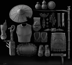 Chinese unloading 3D model