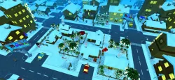 Christmas and Winter City Low-poly  3D model