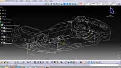 citroen gt car sketch tracer