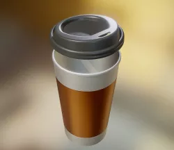Coffee To Go Cup Highpoly 3D model