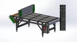 Conveyor with adjustable wall