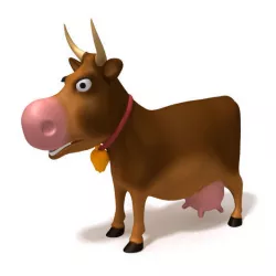 Cow cartoon 3D model