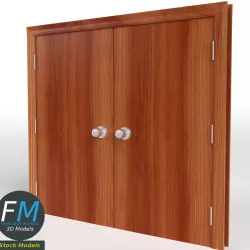 Double Flush Door 3D model