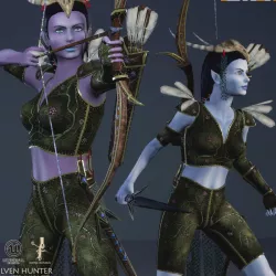 Elven Hunter Low-poly  3D model