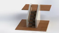 Escada com corrimão (Ladder with handrail)
