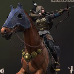 Eva Horseman Archer Low-poly  3D model