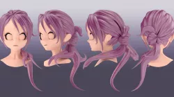 female hair style 3d 3D model