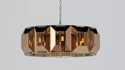 Futuristic gold lamp 3D model