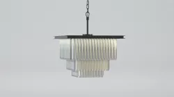 Futuristic silver leveled lamp 3D model