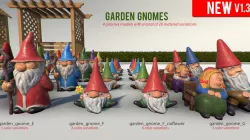Garden Decorations Low-poly  3D model