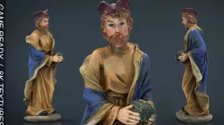 Gaspar King Low-poly  3D model
