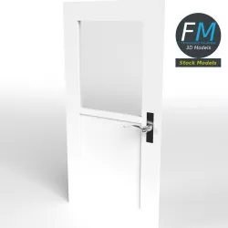 Half Glass Door 3D model