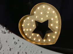 Heart Star Marquee Light
