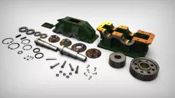 Jednostepeni zupcasti prenosnik sa kosim zupcima (Gearbox)