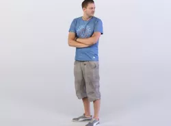 Johnny 0141 Man Standing, Arms Folded 3D model