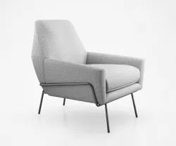 Lucas Wire Base Chair by West Elm 3D model