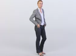 Maria 0060 Woman standing, arms in her pockets 3D model