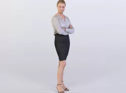Maria 0107 Woman standing, arms folded 3D model