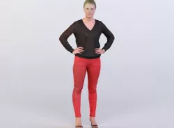Maria 0155 Woman standing, arms on her hips 3D model