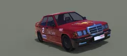 Mercedes EVO racing Low-poly  3D model