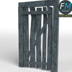 Mine Entrance Door Low-poly  3D model