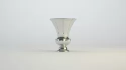 Modern silver cone shape lamp 3D model
