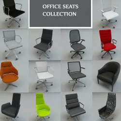 office seats collection 14 3d models 3D model