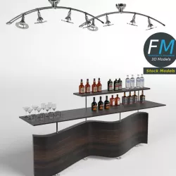 Open Shelf Scene 3D model
