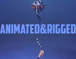 PBR Fantastic Medusa Animated and rigged lowpoly model  Low-poly  3D model