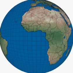 Political map of the Earth 3D model