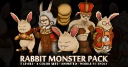Rabbit Monster Pack Low-poly  3D model