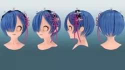 Rem hair style 3d 3D model