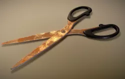 Scissors Rigged And Animated Rusty Version Low-poly  3D model