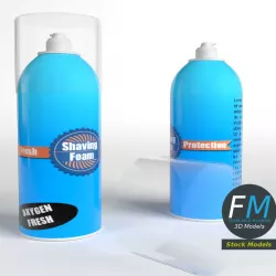 Shaving Foam Bottles 3D model
