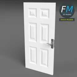 Six Raised Panel Door 3D model