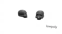 Skull lowpoly game animation  design   Low-poly  3D model