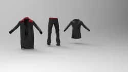 Small package of clothes Low-poly  3D model