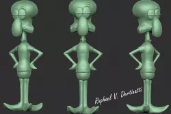 Squidward Low-poly  3D model